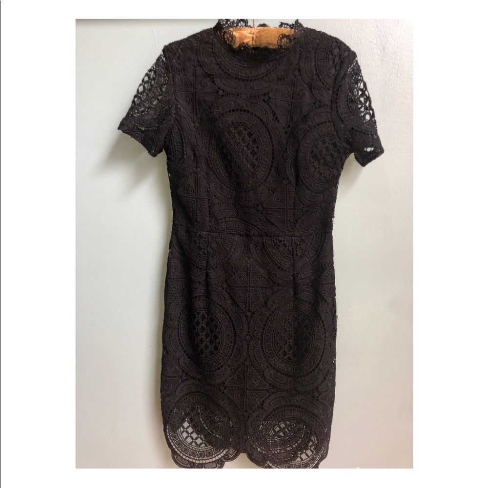 Misguided black lace mini